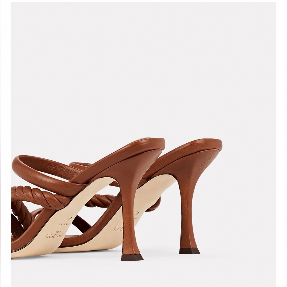 JIMMY CHOO Diosa 90 Leather Mules - Picture 2 of 11